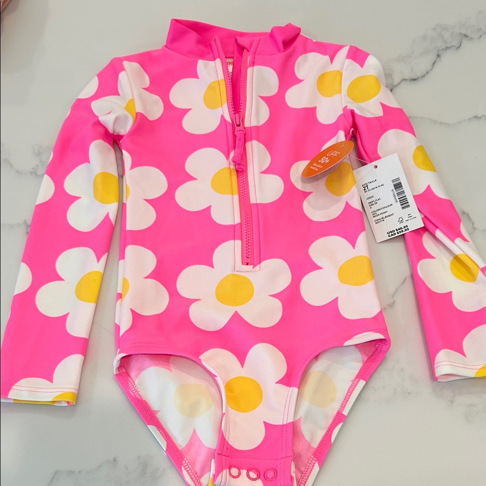 Gymboree Pink Floral Swimsuit
